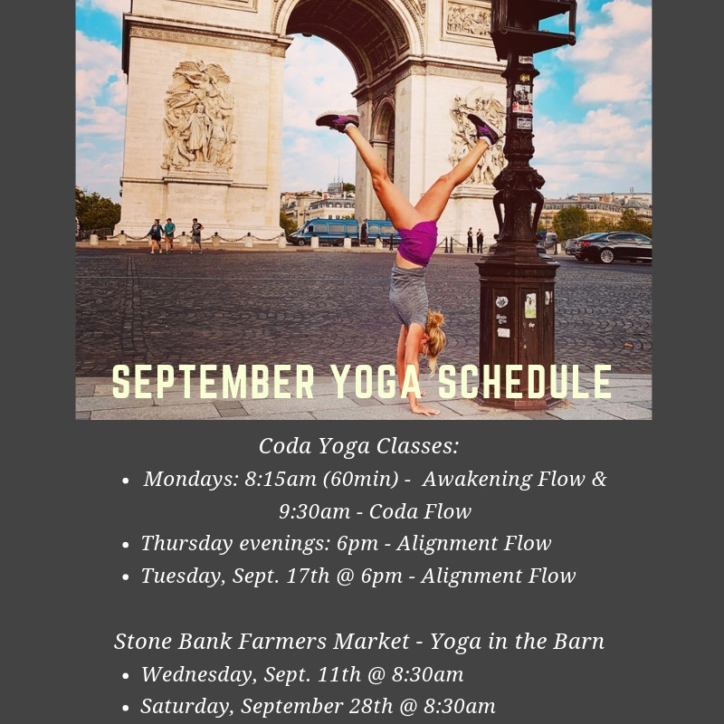 September Yoga Classes