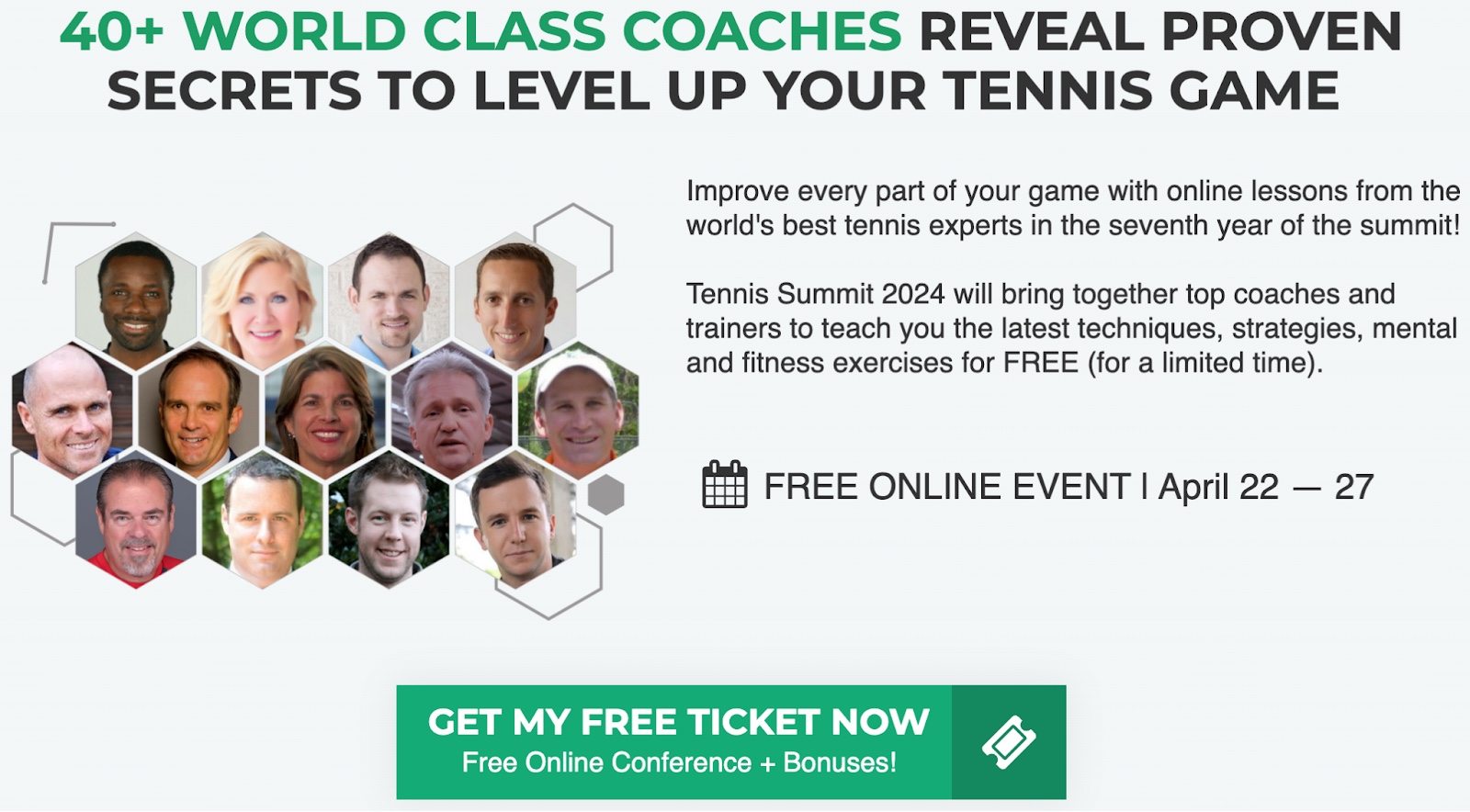 Tennis Summit 2024 - Yoga for Tennis on 4/27 at Noon - Get your free ticket here!