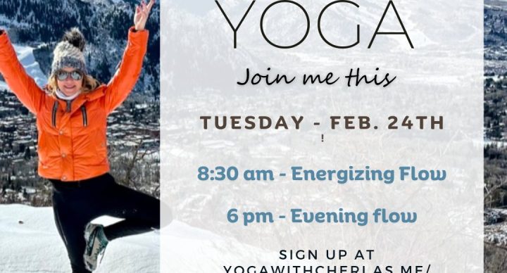 Join me for yoga on Tuesday, Feb. 24th!  Before my mid-winter break!